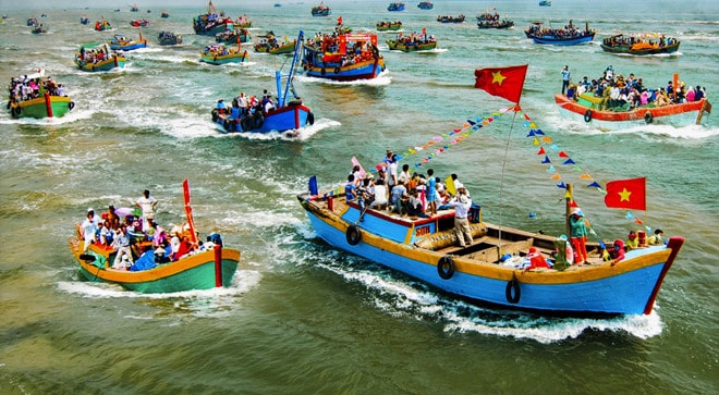 Lễ cúng biển ở Mỹ Long, huyện Cầu Ngang, tỉnh Trà Vinh 